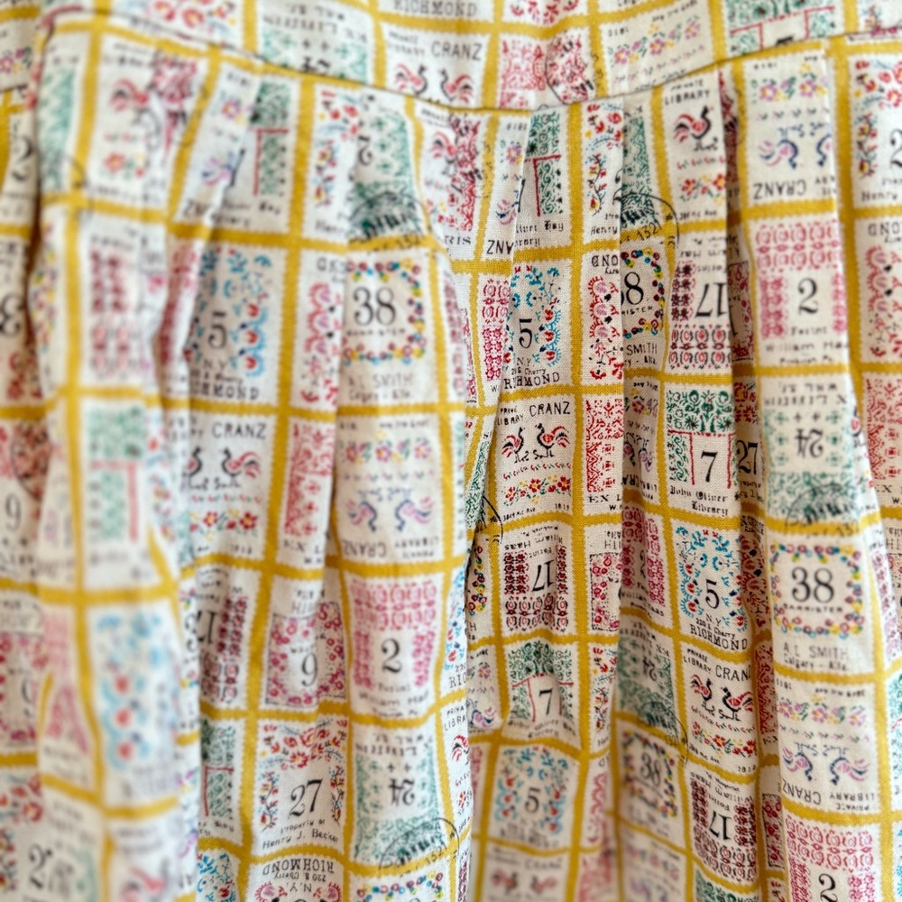 ModCloth Dress Vintage Postage Stamp Halter Dress